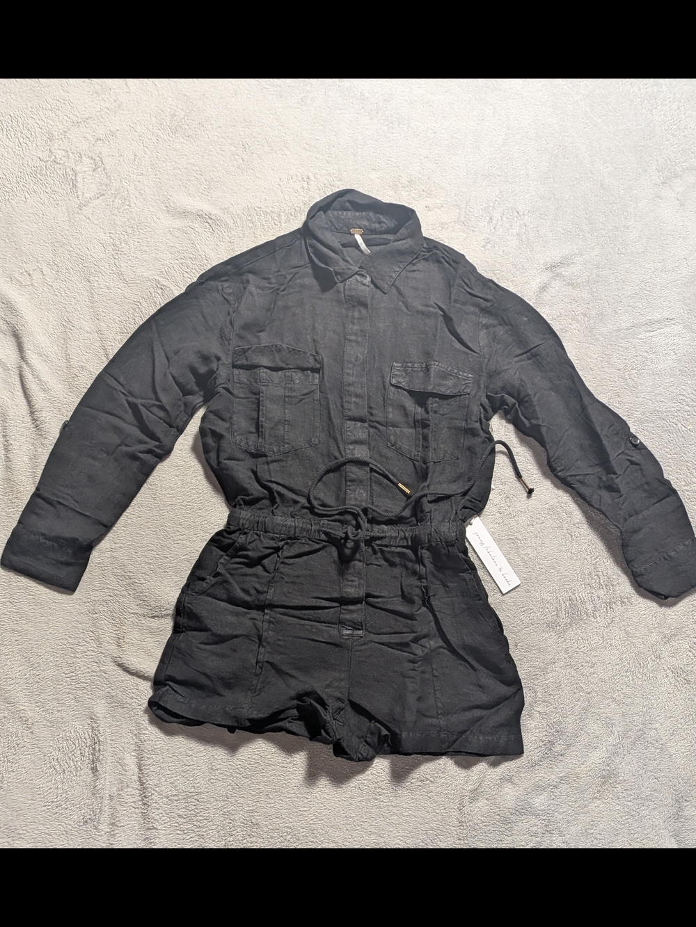 Young Fabulous & Broke Black Utility Romper
